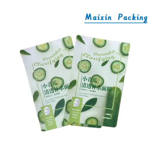 Maixin – pochette &agrave; cosm&eacute;tiques brillante ou mate, impression personnalis&eacute;e, masque facial en aluminium, sac &agrave; fermeture &eacute;clair en plastique